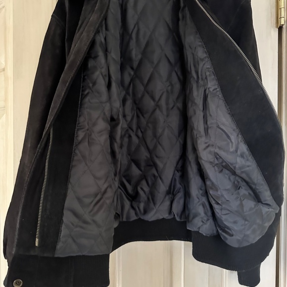 Vintage 80’s Suede Genuine Leather Bomber Jacket Size Medium - Picture 3 of 5